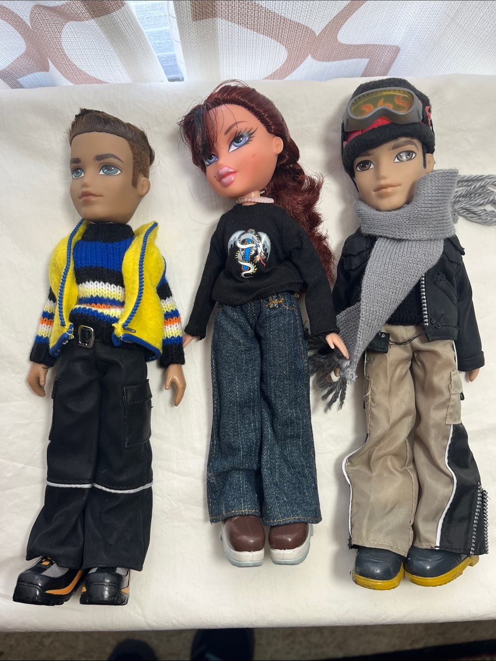 Bratz Fashion Doll - Set of 3 Amigos Red Hair with Black Outfit